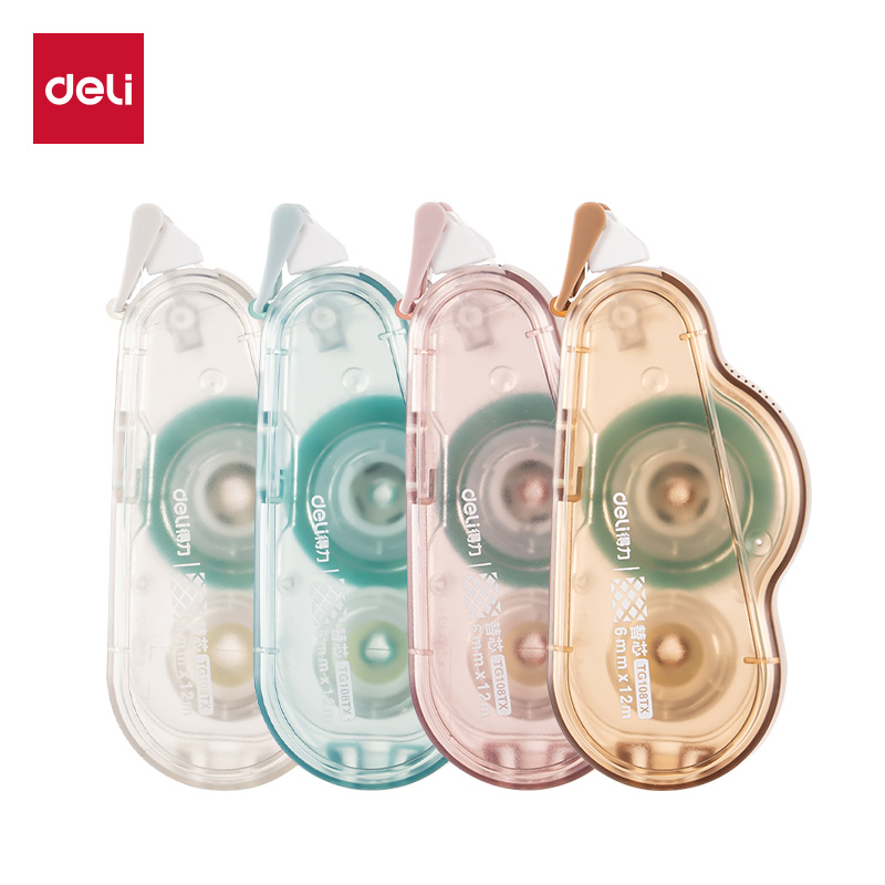 得（dé）力TG108可換芯雙麵膠粘器_6mm*12m(混)(個)