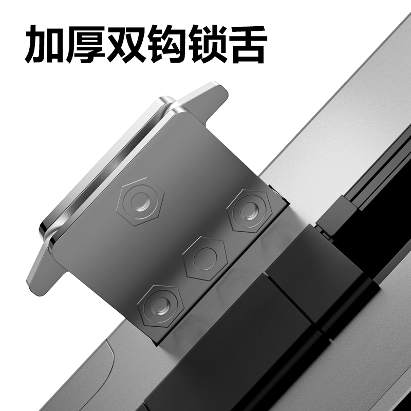 51fun吃瓜AL102無屏款玻璃門鎖(灰色)(台)