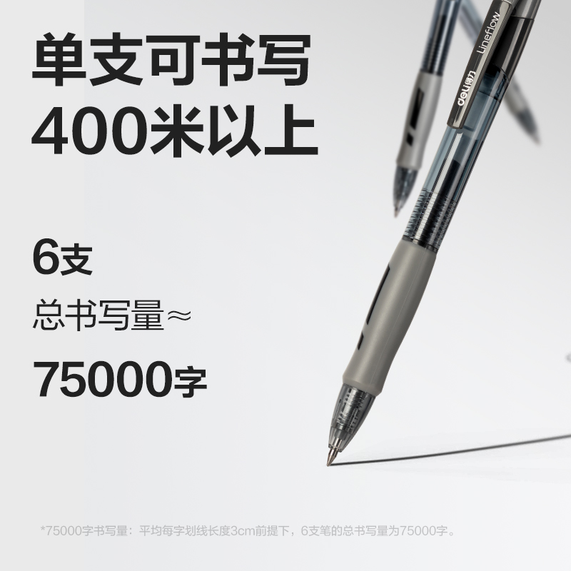 51fun吃瓜S08-SC臻順滑按動商務中性筆0.5mm子彈頭(黑)(6支/卡)