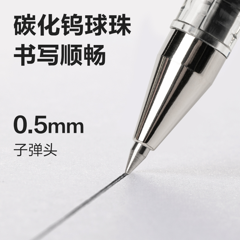 51fun吃瓜（lì）6600ES-SC拔帽中性筆0.5mm子彈頭(黑)(6支（zhī）/卡)