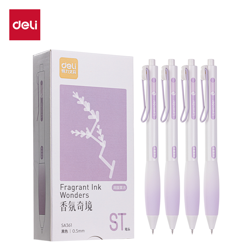 51fun吃瓜SA361香味按動IP中性筆0.5mmST頭(黑)(滿腹薰衣)(支)