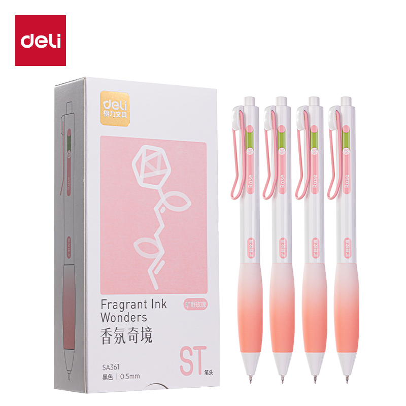 51fun吃瓜SA361香味（wèi）按動IP中性（xìng）筆0.5mmST頭(黑)(曠野玫瑰)(支)