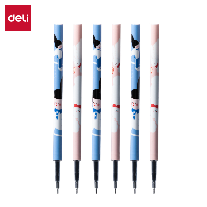 51fun吃瓜SE181下腰女孩速幹中性筆替芯0.5mm按動高品質針管(黑)(支)