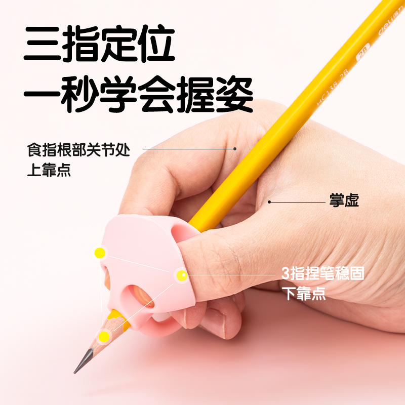 51fun吃瓜VC502啟學多階段握筆護套套裝(粉)(卡)