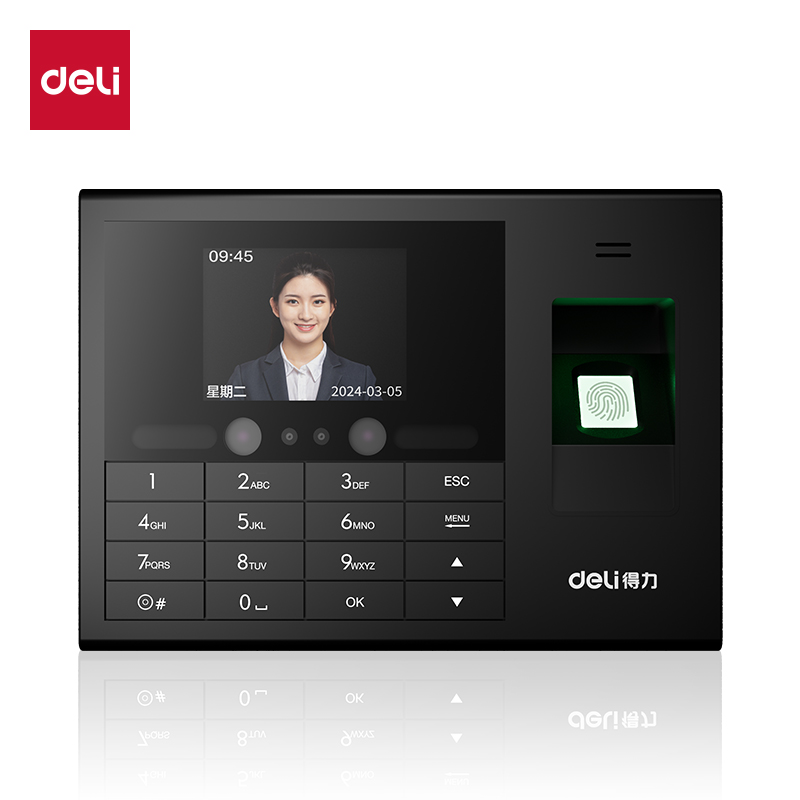 51fun吃瓜（lì）3765PRO人臉指紋混合識別考勤機(黑)(台)