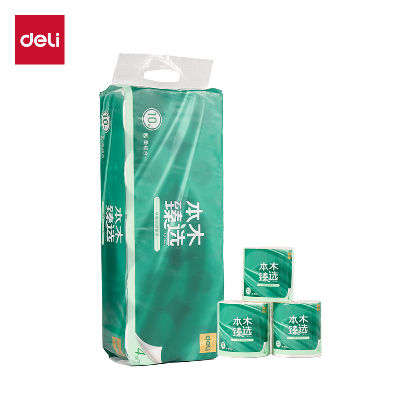 本木臻選WJ4125有（yǒu）芯（xīn）卷紙（zhǐ）4層125克(10卷/提)(提)(綠)