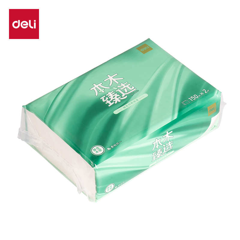 本木臻選CC2150擦手紙2層150抽（chōu）(包)(綠)