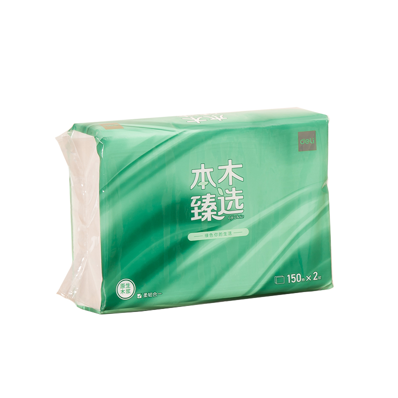 本（běn）木臻選CC2150擦手紙2層150抽(包（bāo）)(綠)