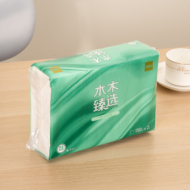 本木臻（zhēn）選CC2150擦手紙2層150抽(包)(綠)