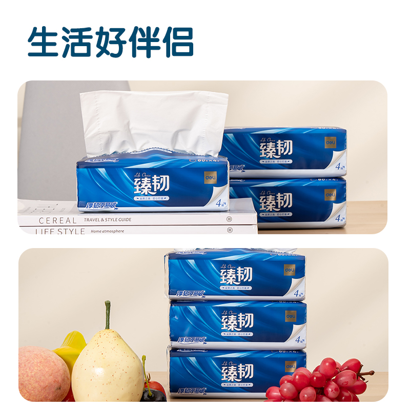 臻韌MR4080軟抽4層80抽(6包/提)(包)(藍)