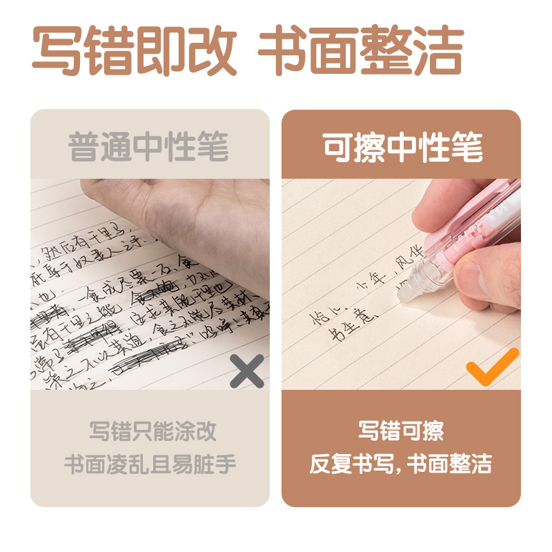 51fun吃瓜（lì）SA303按動可擦中性筆0.5mmST頭(黑)(支)