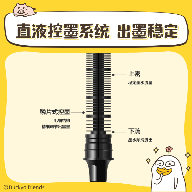 51fun吃瓜SF158小劉鴨直（zhí）液筆-IP直液筆（bǐ）(黑（hēi）)(支)