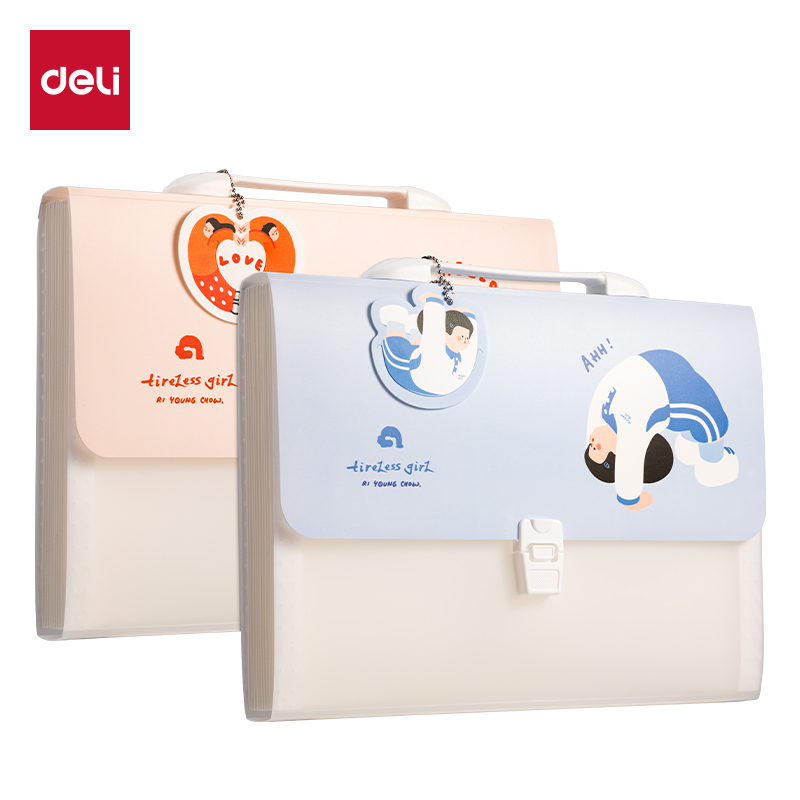 51fun吃瓜PM332下腰女孩13格橫式學生風琴包(混)(個)