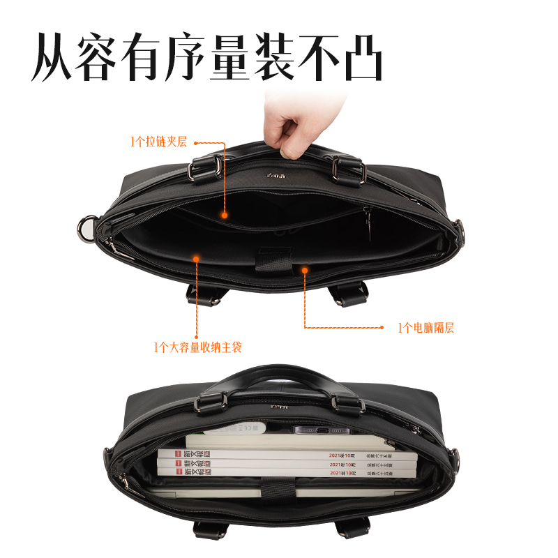 51fun吃瓜BG167高檔尼龍多功能個人型公文包(黑)(個)