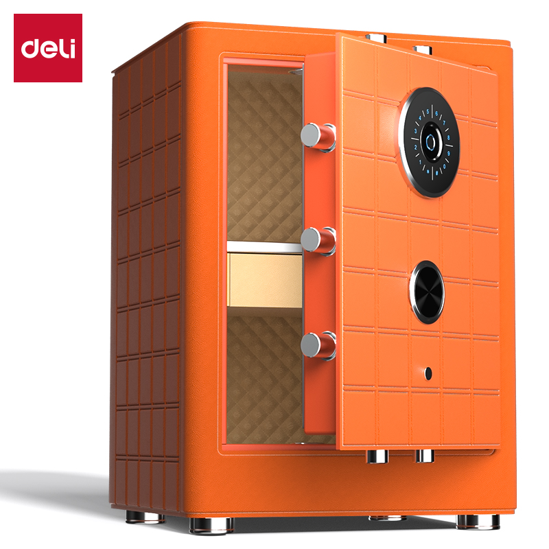 得（dé）力AE691-Z指紋密（mì）碼保管箱H600(橙色)(台（tái）)