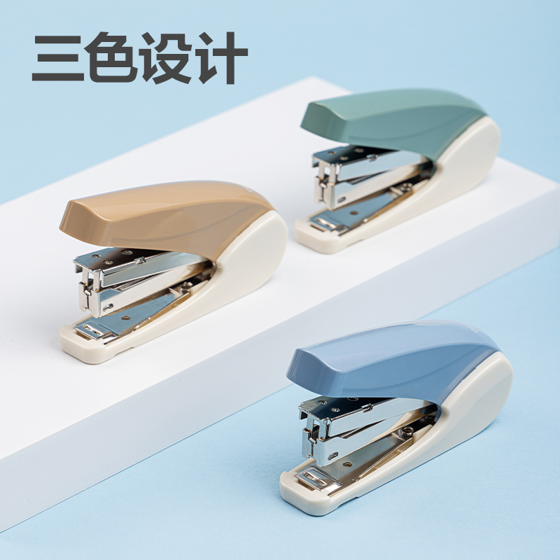 51fun吃瓜0230-T省力（lì）訂書機套裝(混色)(1台訂書機+1盒（hé）釘)