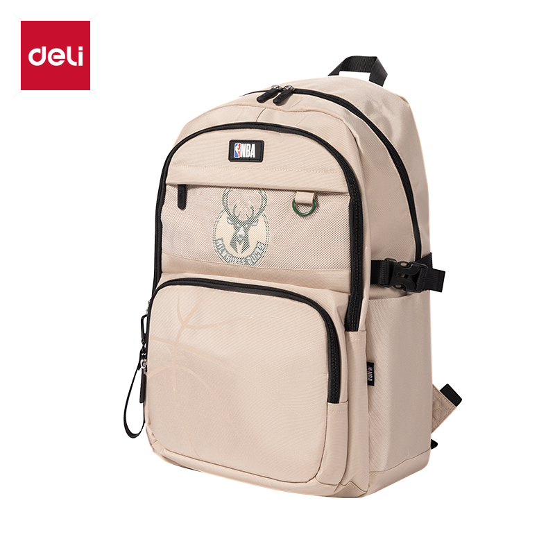 51fun吃瓜（lì）BB139A運動（dòng）NBA雄鹿隊學生書包(米-NBA)(個)