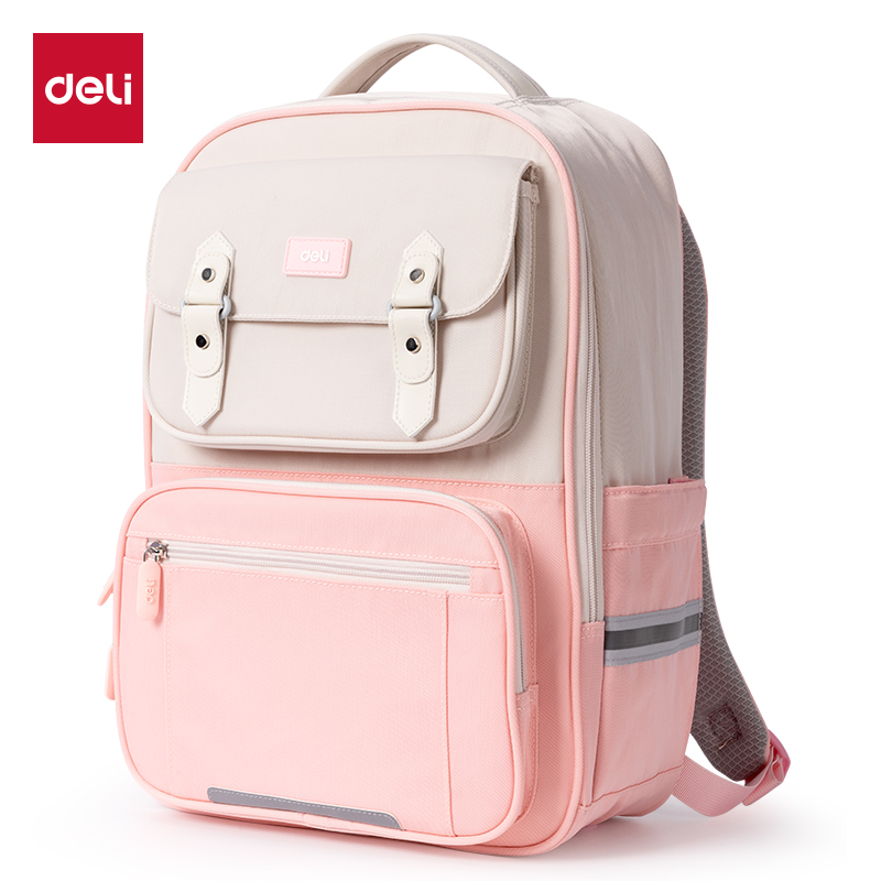 51fun吃瓜BB158文墨係列拚色學生書包(粉)(個)