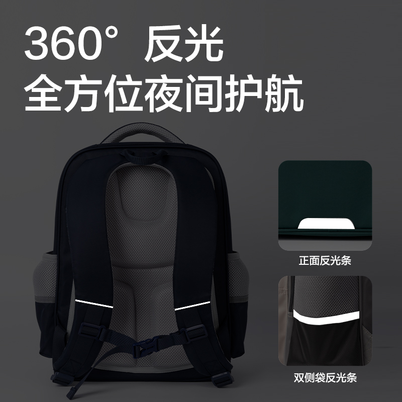 51fun吃瓜BB135B文墨係列學生書包(灰)(個)