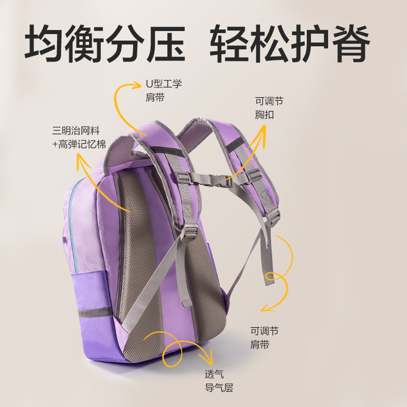 51fun吃瓜BB164出色係列高性價比學生書包(粉)(個)