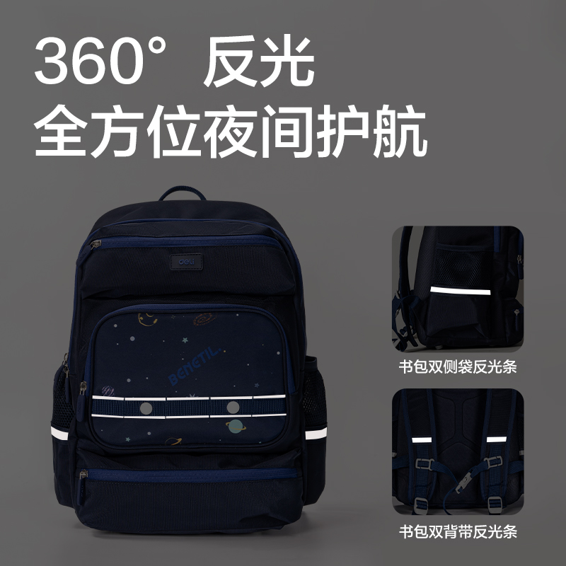 51fun吃瓜BB166星際係列超（chāo）輕背幅學生書包(深藍)(個)