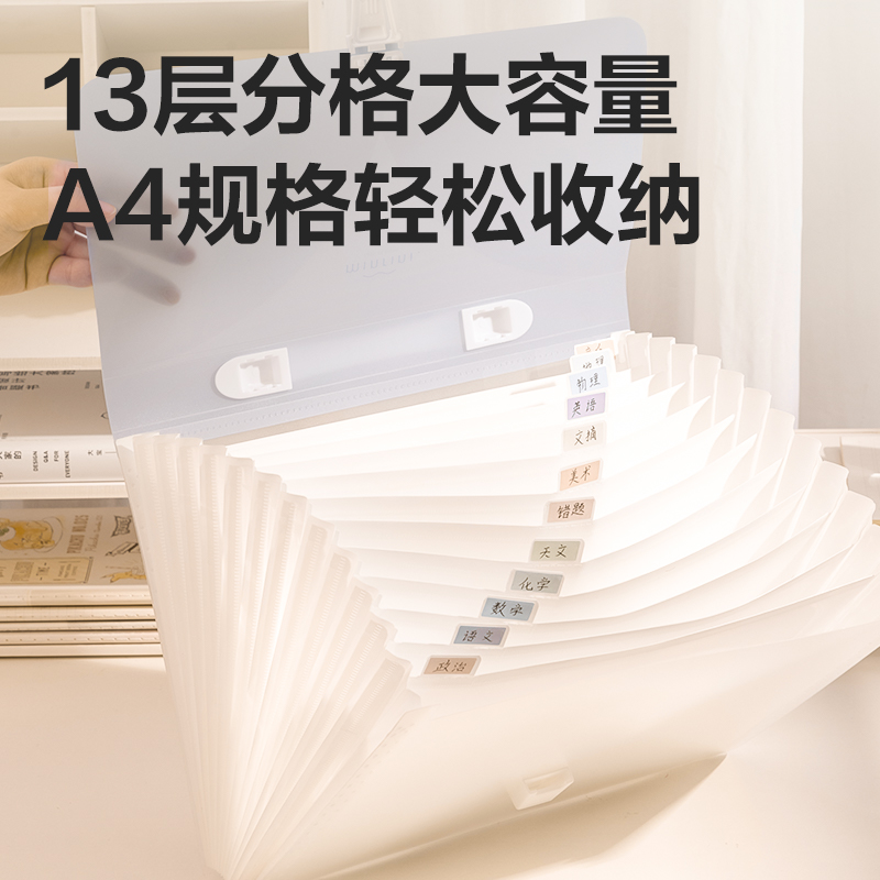 51fun吃瓜PM01線上（shàng）爆款13格橫式學（xué）生風琴包(藍)(個)