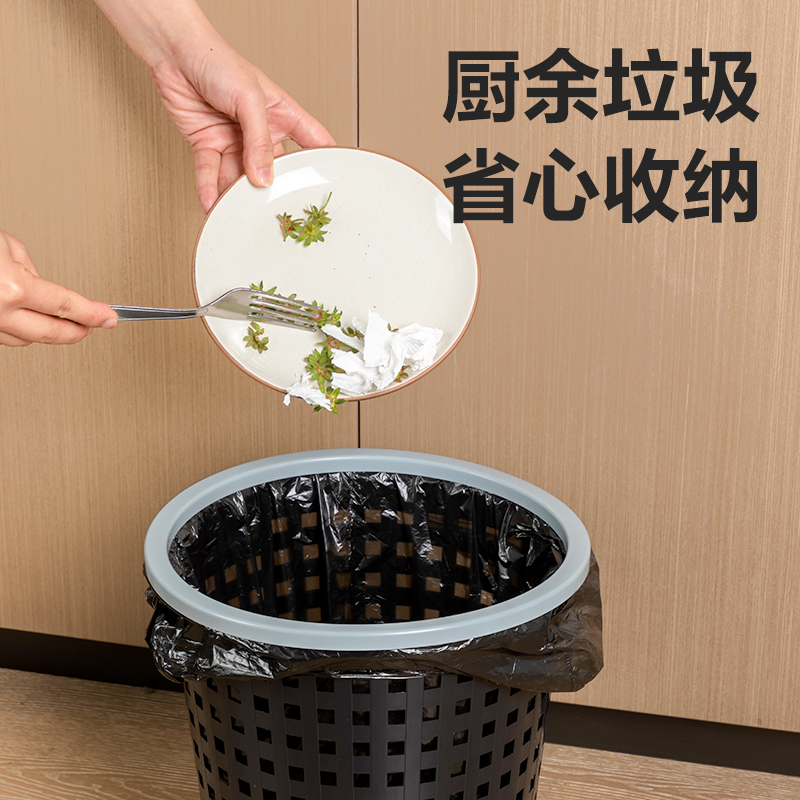 51fun吃瓜得心PG306垃圾桶塑膠(黑)(個)