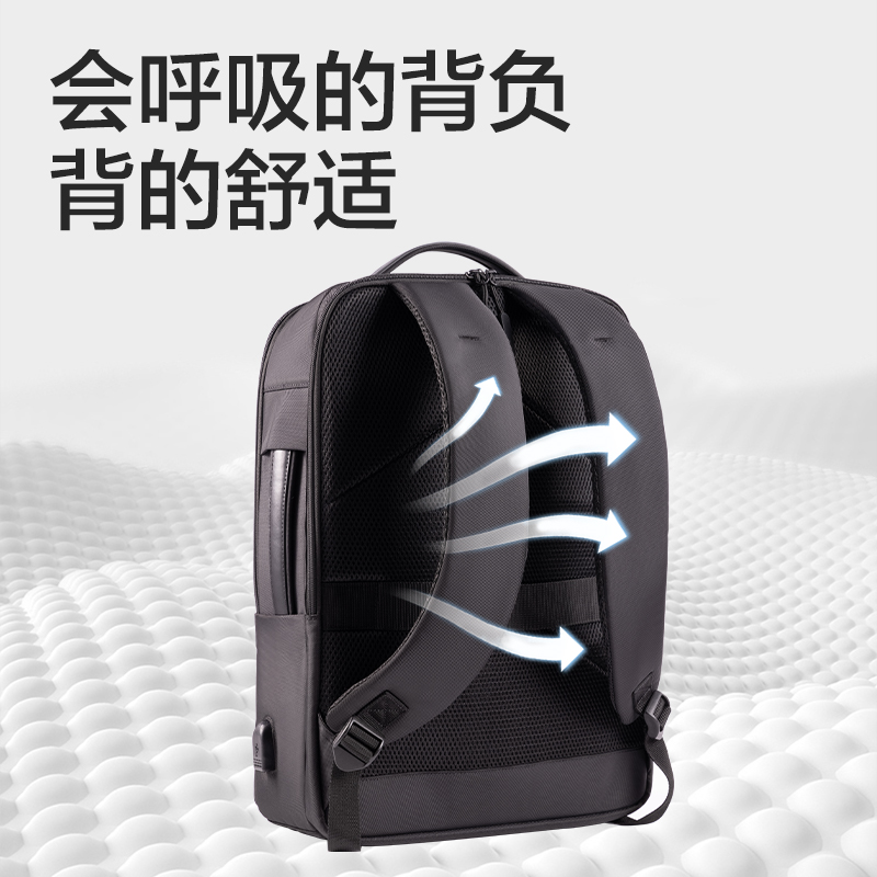 51fun吃瓜BG121A商務雙肩包(黑)(個)