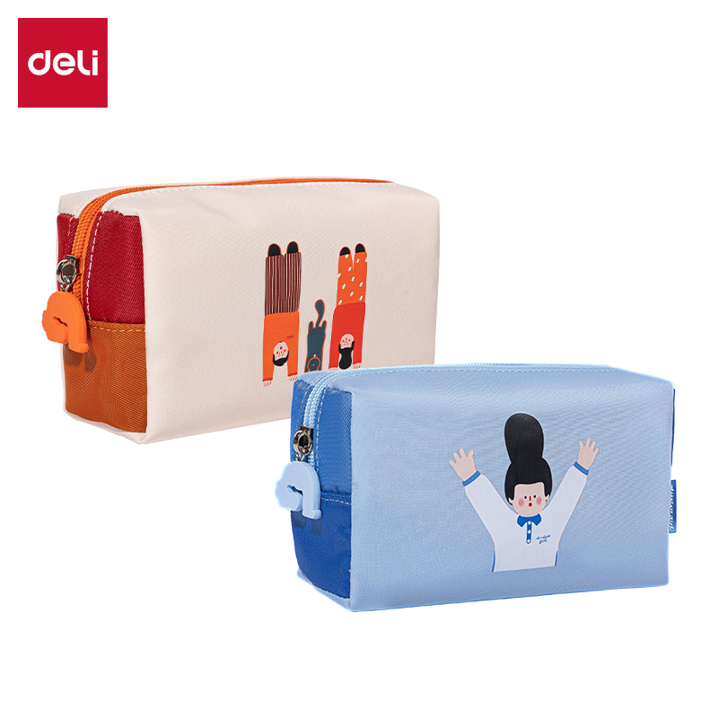 得（dé）力66771F下腰女（nǚ）孩大（dà）方（fāng）包多用途筆袋(混-下腰女孩)(個)
