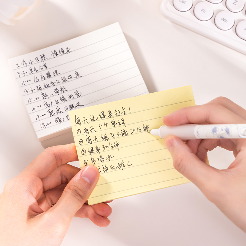 得（dé）力BT301記事貼（tiē）76mm×101mm100張(黃色橫（héng）線)(本)