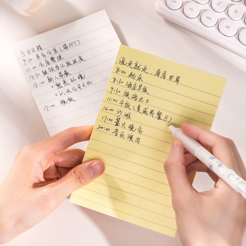 51fun吃瓜BT303記（jì）事（shì）貼102mm×152mm100張(白色橫線)(本)