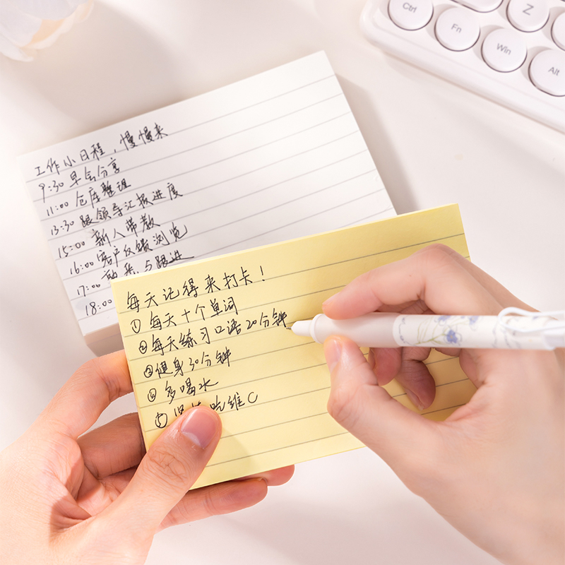 得（dé）力（lì）BT302記事貼（tiē）76mm×126mm100張(白色橫線)(本)