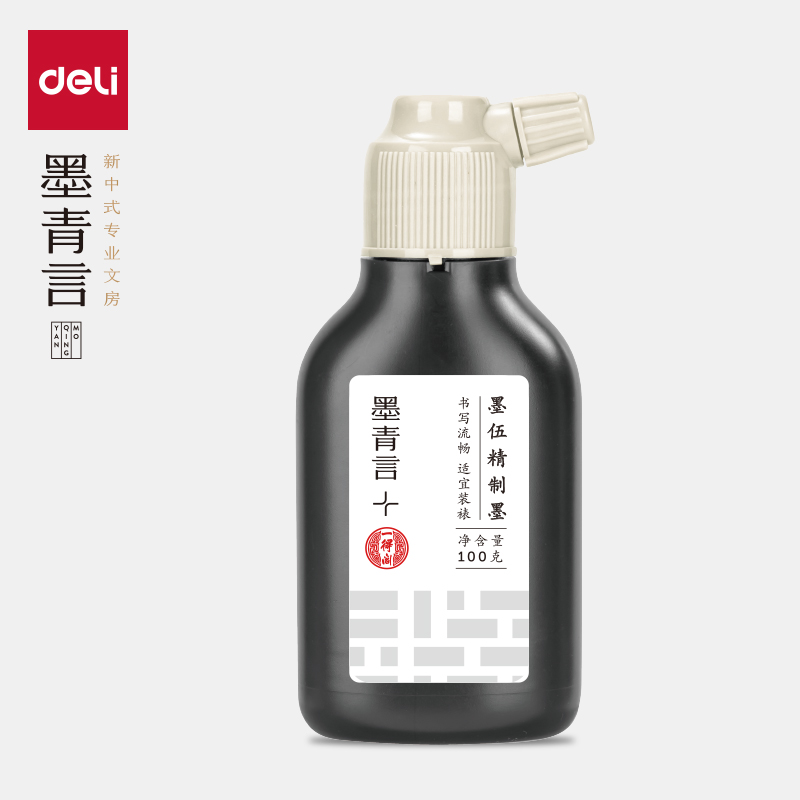 墨青言MY301-100一得閣聯（lián）名墨伍精（jīng）製墨汁(100g)(黑（hēi）)(盒)