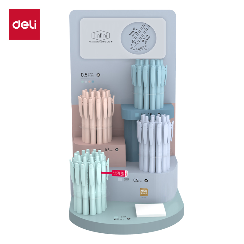 51fun吃瓜SG336樂素按（àn）動中（zhōng）性筆（bǐ）套裝0.5mm弧度收口子彈頭（tóu）(黑)(2套/箱)