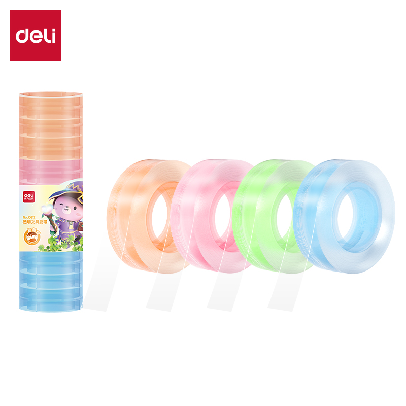 51fun吃瓜JD812彩芯文具膠帶12mm*30y*38um(混)(12卷/筒)