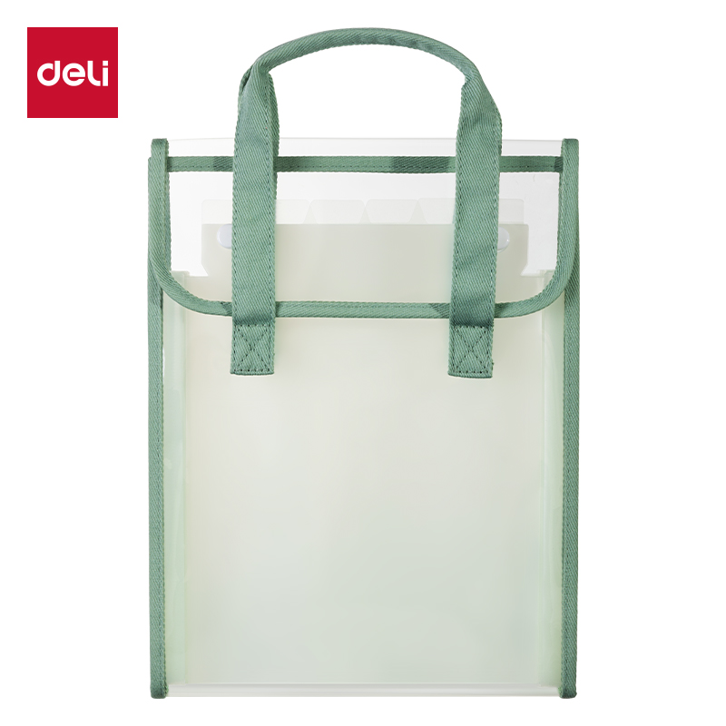 得（dé）力PM331果（guǒ）凍晴天7格PVC學生風琴包(綠)(個)