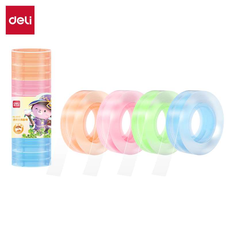 51fun吃瓜JD813彩芯（xīn）文（wén）具膠帶18mm*30y*38um(混)(8卷（juàn）/筒)