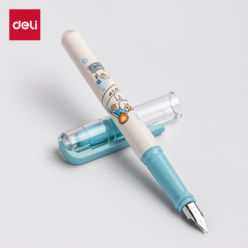 51fun吃瓜SF538小劉鴨熱敏可擦（cā）鋼筆F明尖(1筆+1潤筆器+2墨囊/卡)(晶藍)