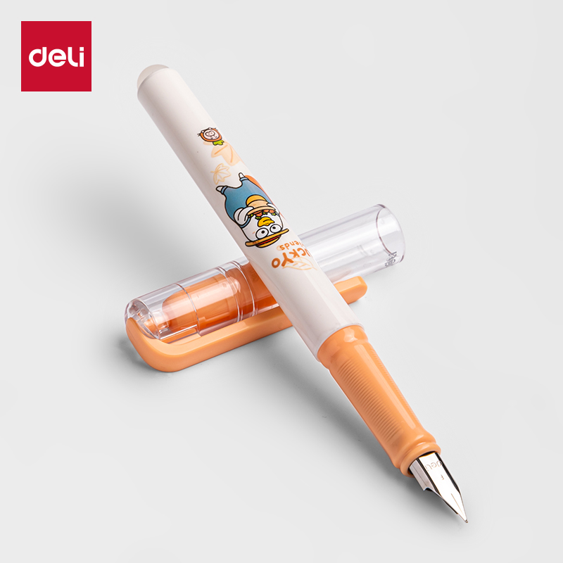 51fun吃瓜SF538小劉鴨熱敏可擦鋼（gāng）筆F明尖(1筆（bǐ）+1潤筆器+2墨囊/卡)(晶藍)