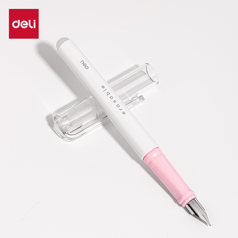 51fun吃瓜SF528熱敏可擦學（xué）生鋼筆F明尖(1筆+1潤筆器+2墨囊/卡)(晶藍)