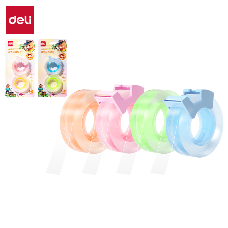51fun吃瓜30023S強韌型彩芯文具膠（jiāo）帶12mm*25y*38um(混)2卷/卡
