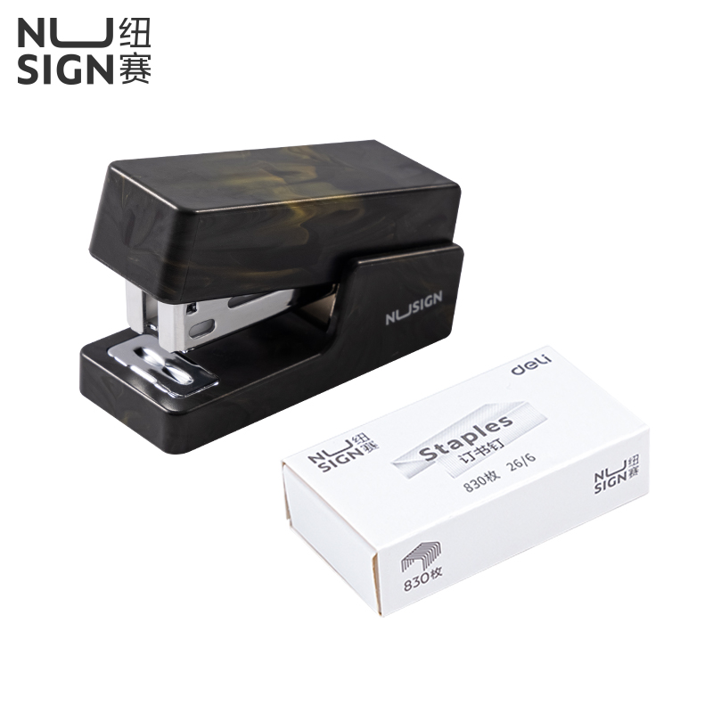 紐賽NS083C訂書機(黑色)(1台訂書機+1盒釘)