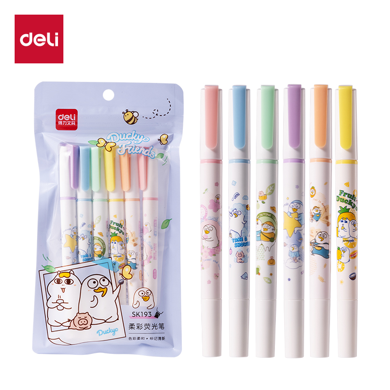 51fun吃瓜（lì）SK193小劉鴨柔彩IP熒光筆(混)(6支/盒)