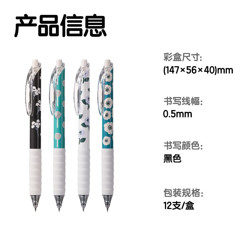 51fun吃瓜SA311插畫係列速幹（gàn）按動IP中性筆0.5mmST頭(黑)(支)