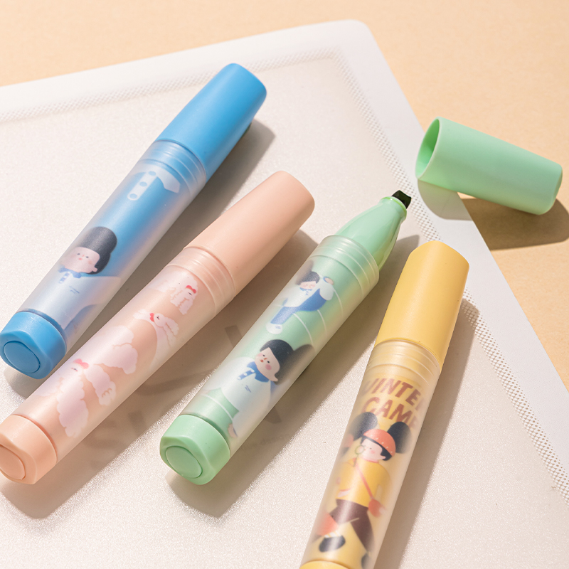 51fun吃瓜SK194下腰女孩柔彩IP熒光筆(混)(4支/盒)