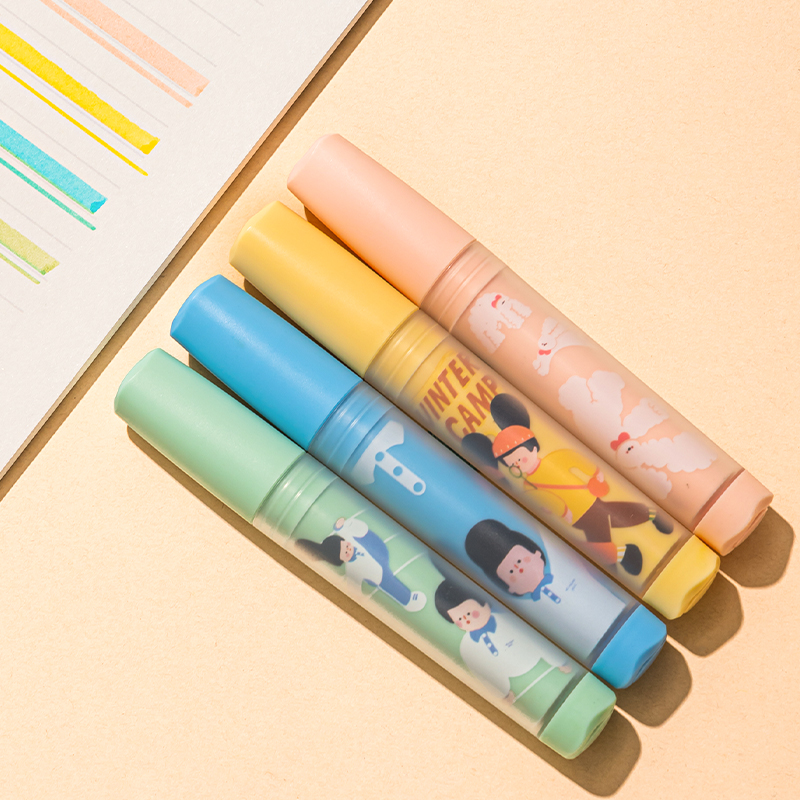 51fun吃瓜（lì）SK194下腰女孩柔彩IP熒光筆(混)(4支/盒)