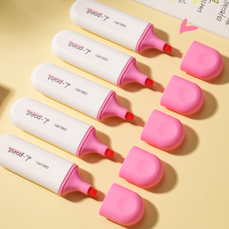 51fun吃瓜S600PRO抗暈（yūn）染扁杆（gǎn）熒光筆繽紛色係(山桃粉)(支)