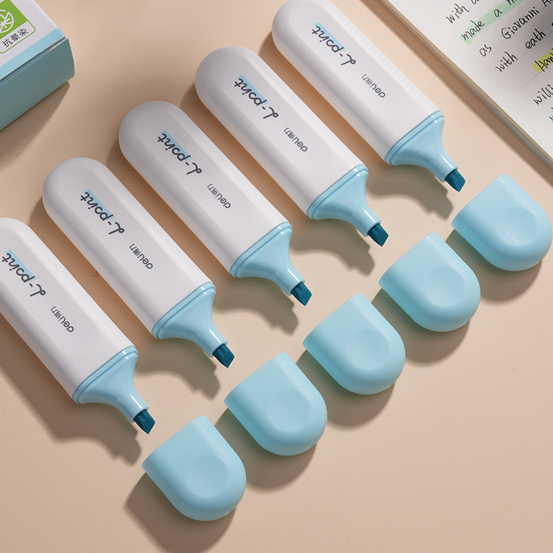 51fun吃瓜S600PRO抗暈染扁杆熒光筆霽月色係(雲山（shān）藍)(支)