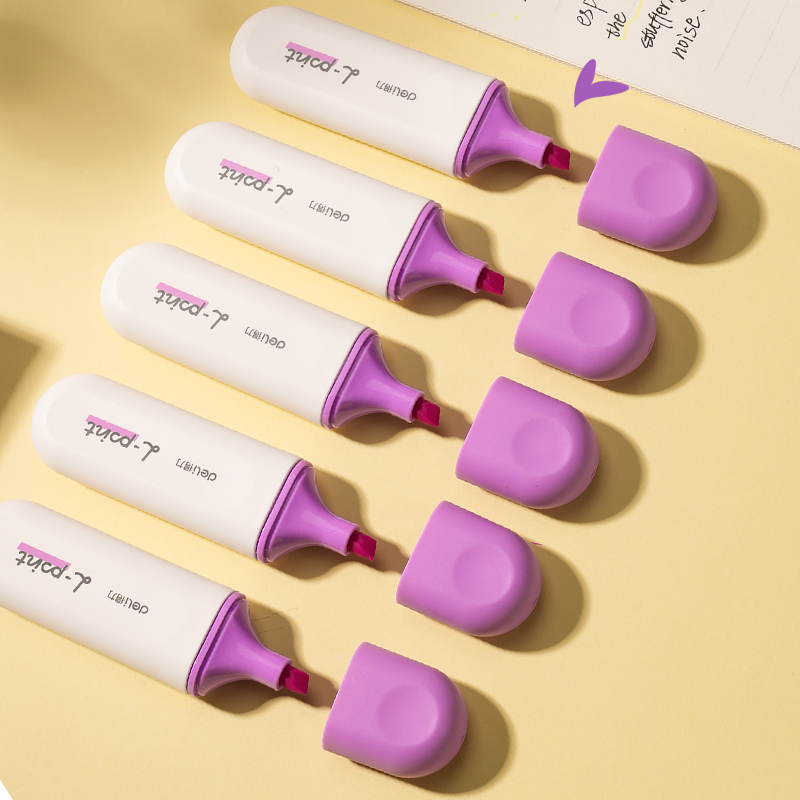 51fun吃瓜S600PRO抗暈染扁杆熒光筆繽紛色係(紫（zǐ）萱草)(支)