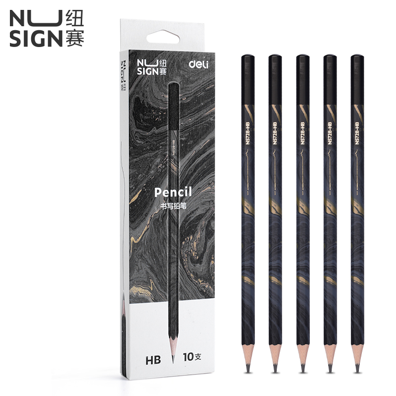 紐賽NS728-HB自然流體六角杆紐賽鉛筆HB(混)(10支/盒)
